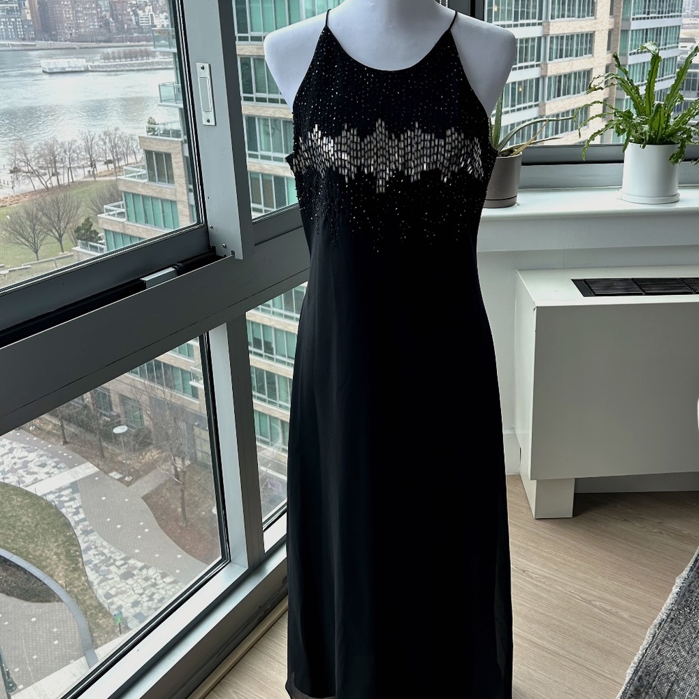 Cachet Size 14 beaded and lined maxi dress